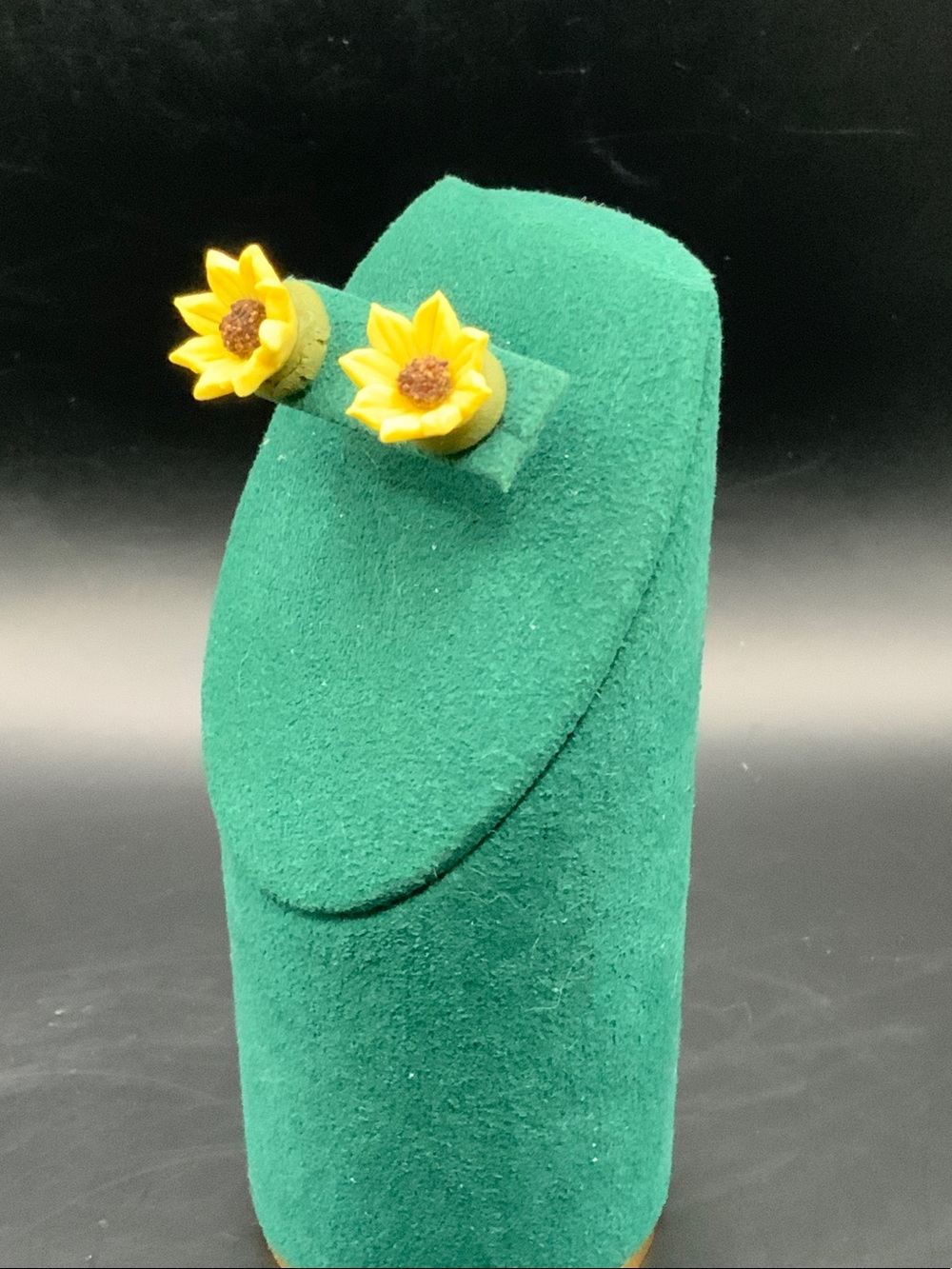 Yellow Sunflower Stud Earrings - Unbranded